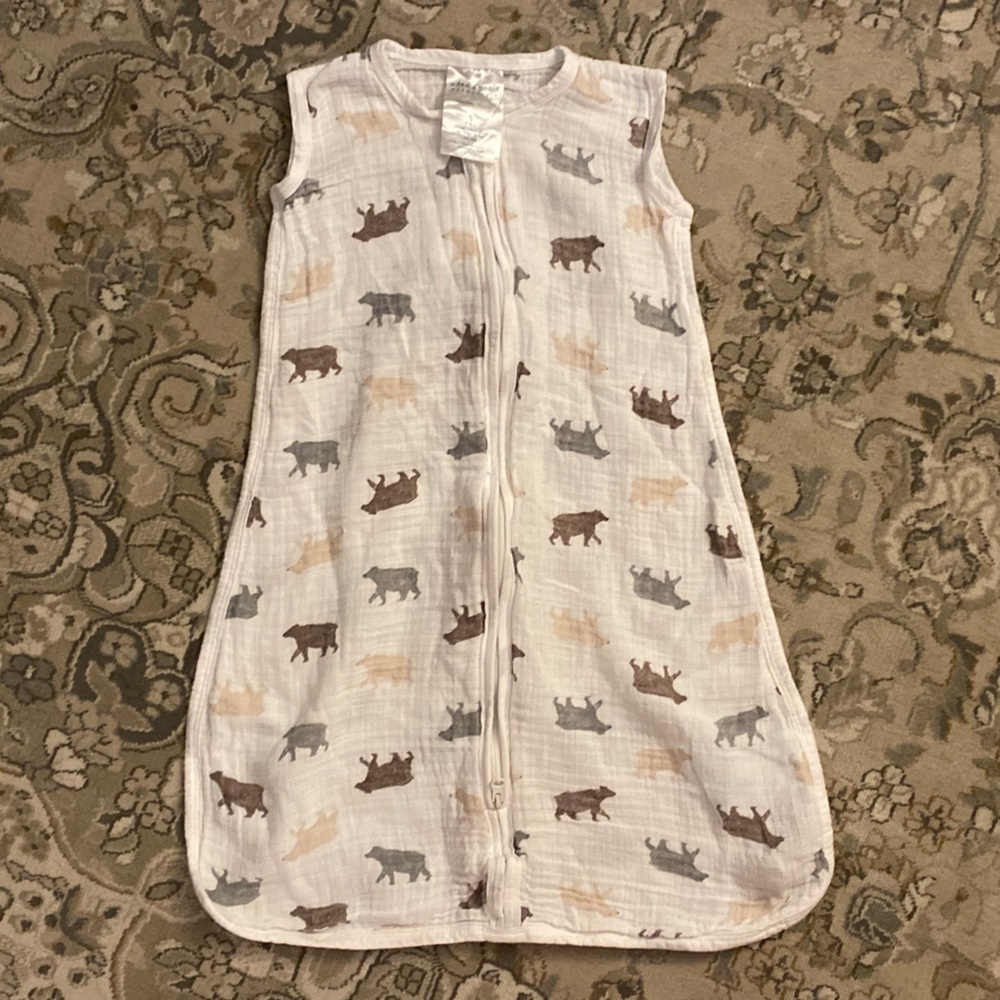 aden + anais Sleep Sack, Bear Print, Size Small 0-6m